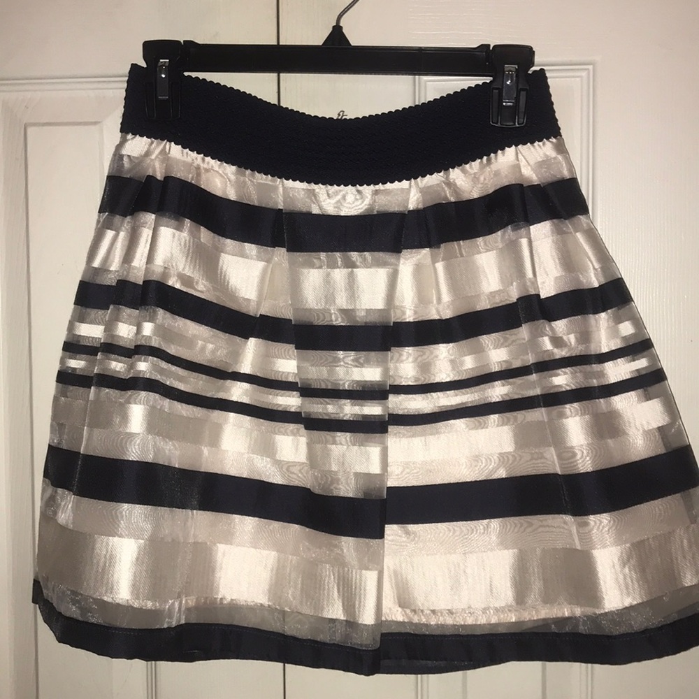 Navy and creme skirt